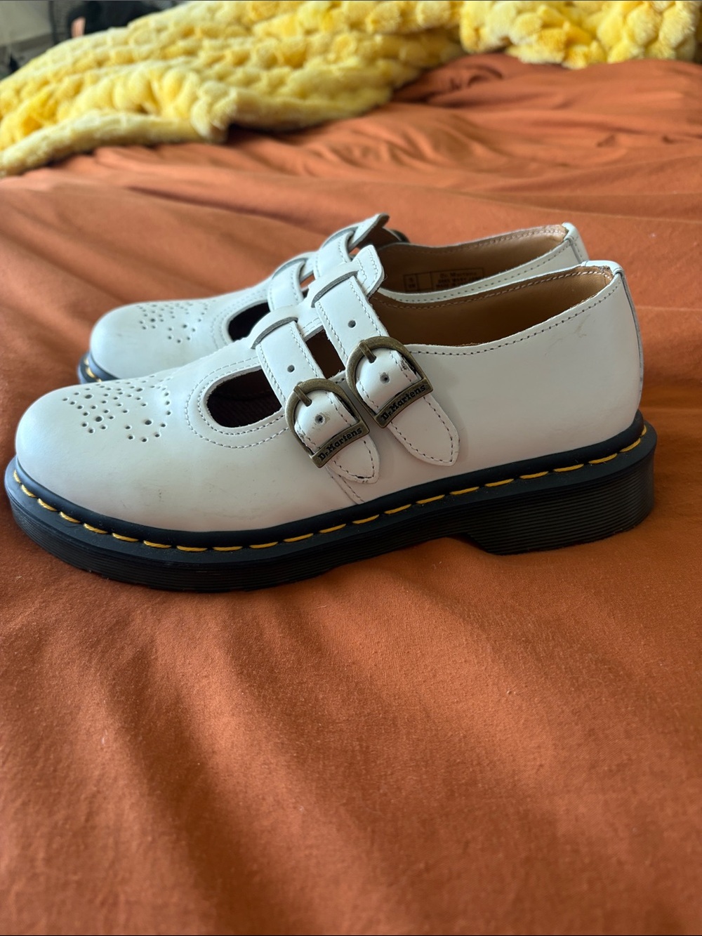 Dr. Martens White Mary Jane Shoes - Picture 2 of 7